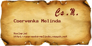 Cservenka Melinda névjegykártya